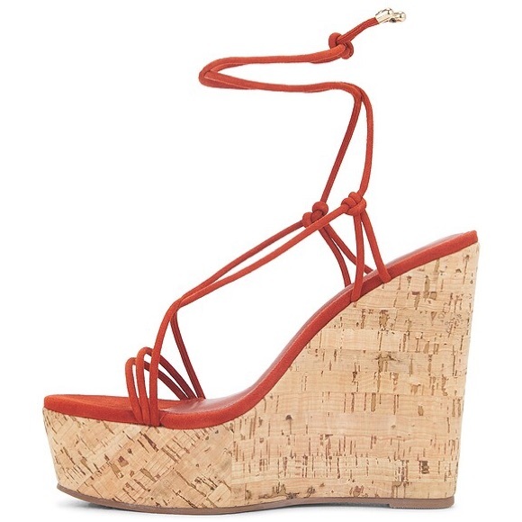 SCHUTZ Calabria Wedge Heels in Sunset Ochre | LIKE NEW - Picture 5 of 11